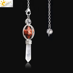 Natural Crystal Hexagram Merkaba Pendant Jewelry