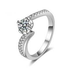 S925 Silver Solitaire Women's Ring
