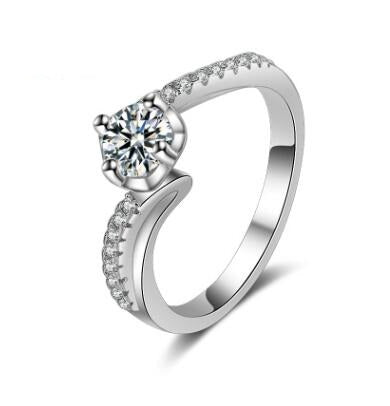 S925 Silver Solitaire Women's Ring