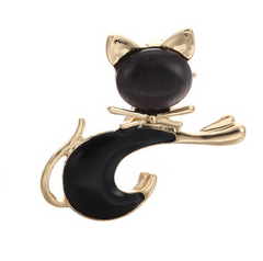Women's Elegant Cat Brooch