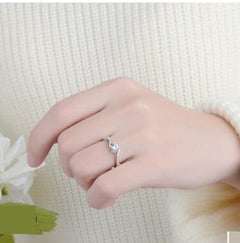 S925 Silver Solitaire Women's Ring