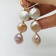 Natural Baroque Pearl  Earrings