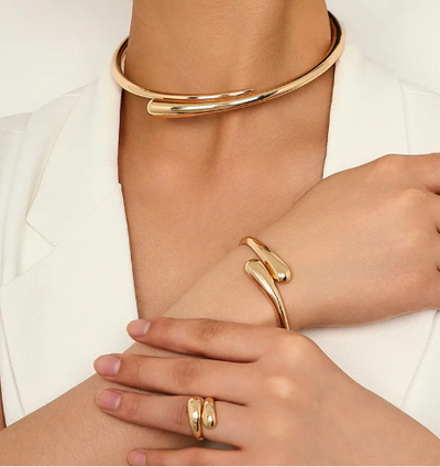 Geometric Metal Jewelry Set