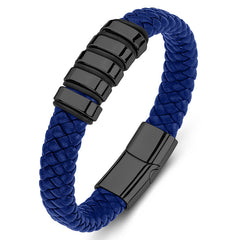 Unisex Titanium Steel Leather Bracelet