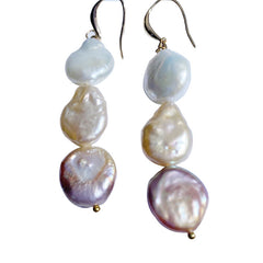 Natural Baroque Pearl  Earrings