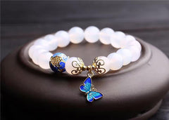 Handmade White Agate Bracelet