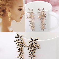 Tassel Earrings, Snowflake Earrings, Five-Petal Flower
