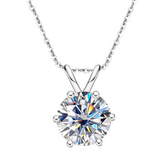 Moissanite Solitaire Necklace - 1 or 3 Carat