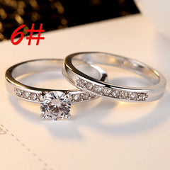 Four-Prong Zircon Ring Set