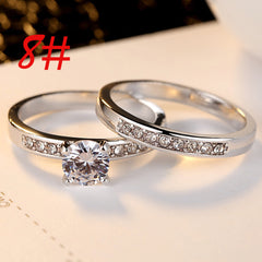 Four-Prong Zircon Ring Set