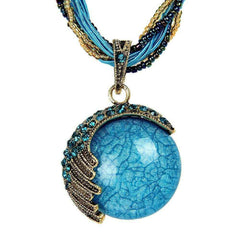 Retro Beaded Gemstone Necklace