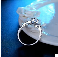S925 Silver Solitaire Women's Ring