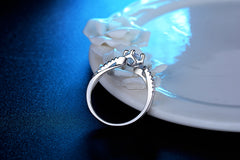 S925 Silver Solitaire Women's Ring