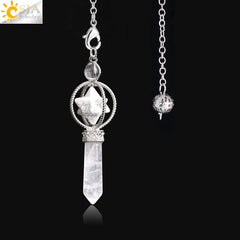 Natural Crystal Hexagram Merkaba Pendant Jewelry