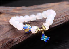 Handmade White Agate Bracelet
