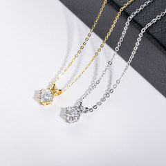 Moissanite Solitaire Necklace - 1 or 3 Carat