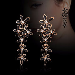 Tassel Earrings, Snowflake Earrings, Five-Petal Flower