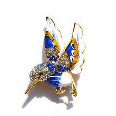 Colorful Hummingbird Brooch