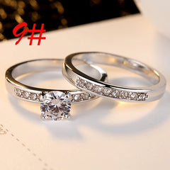 Four-Prong Zircon Ring Set