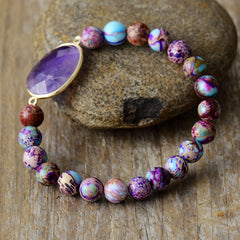 Natural Amethyst Stone Bracelet