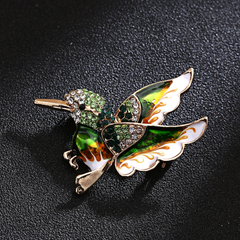 Colorful Hummingbird Brooch