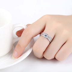 Four-Prong Zircon Ring Set