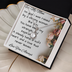 Beautiful Eternal Hope CZ Necklace for Mom with message card.