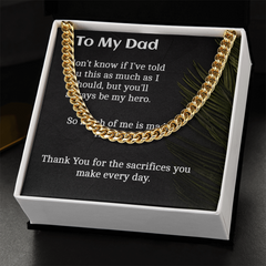 Cuban Chain Necklace for  Dad