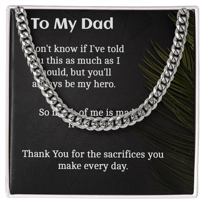 Cuban Chain Necklace for  Dad