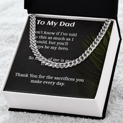 Cuban Chain Necklace for  Dad