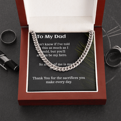 Cuban Chain Necklace for  Dad