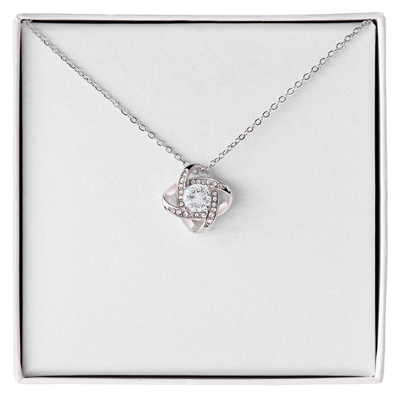 Sparkling Love Knot Necklace