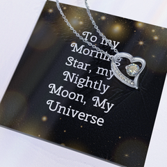 Brilliant CZ Heart Necklace - My Universe