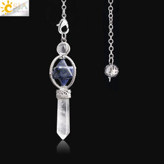 Natural Crystal Hexagram Merkaba Pendant Jewelry
