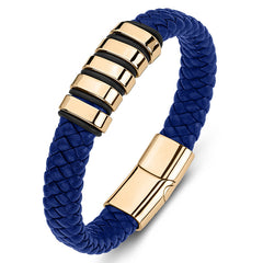 Unisex Titanium Steel Leather Bracelet