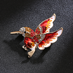 Colorful Hummingbird Brooch