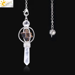 Natural Crystal Hexagram Merkaba Pendant Jewelry