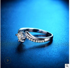 S925 Silver Solitaire Women's Ring