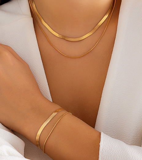 Double Layer Snake Chain Necklace