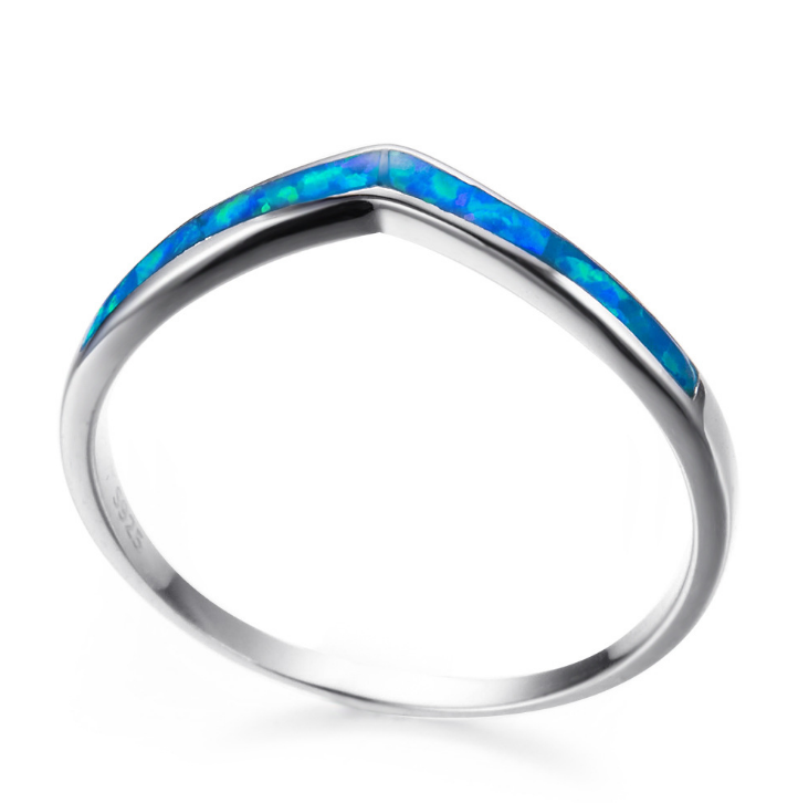Sparkling 925 Silver & Blue Ring